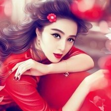 Схема вышивки «Девушка»