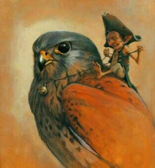 Птица и троль - животные птица троль детская - оригинал