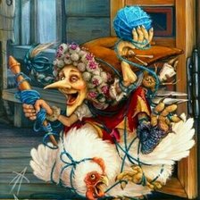 Схема вышивки «Баба Яга»