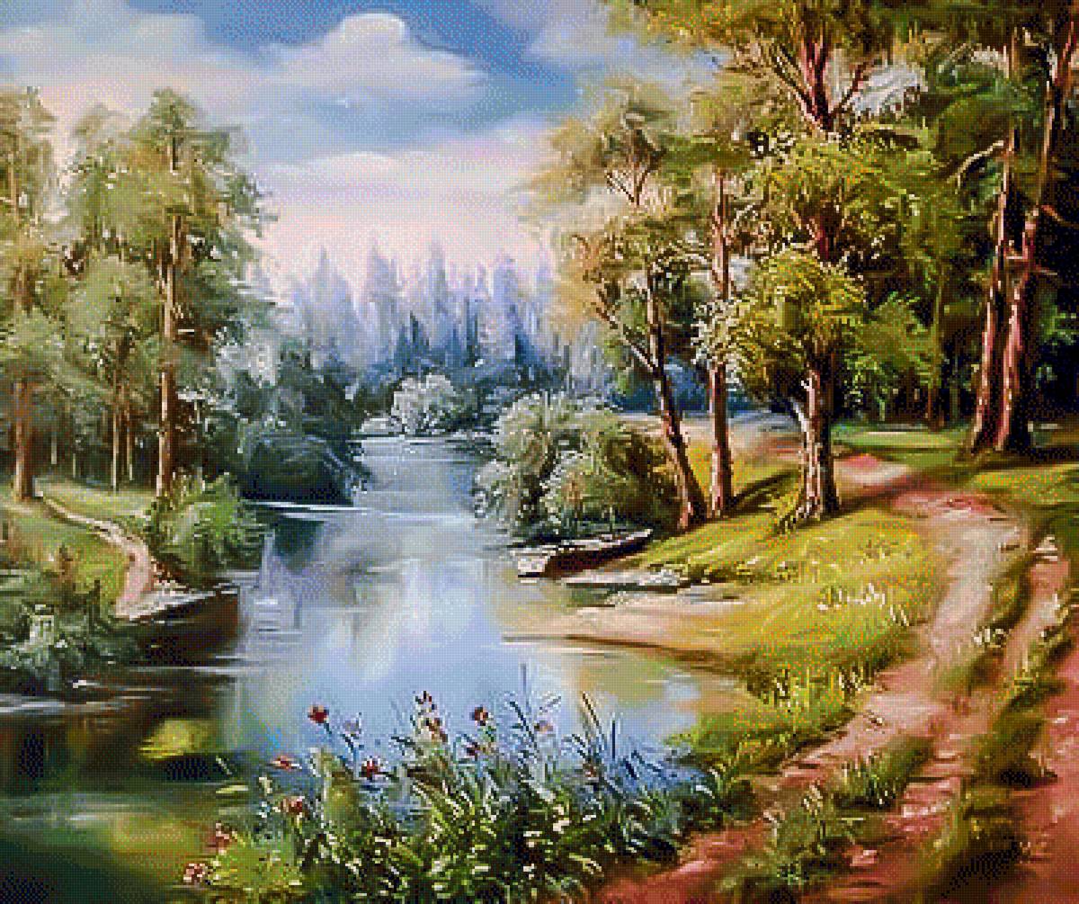 Forest River. - landscapes. - предпросмотр