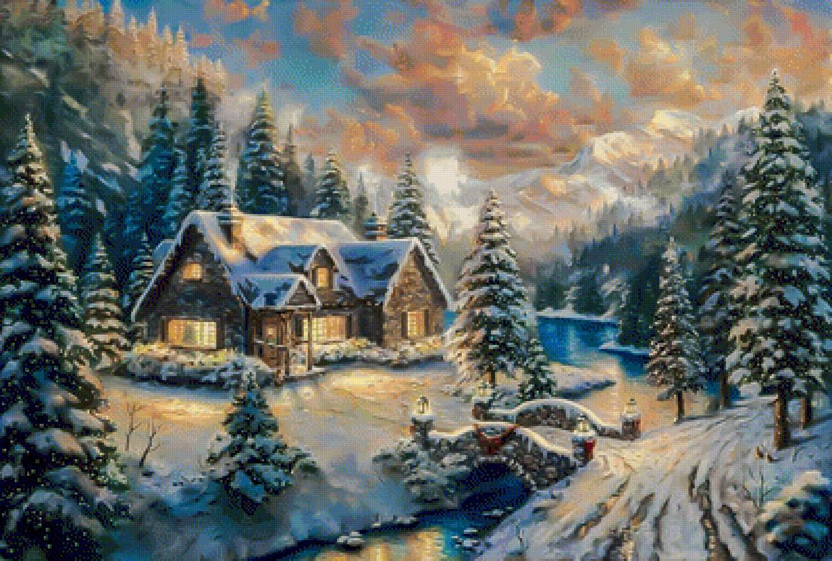 High Country Christmas. - thomas kinkade paintings.snowscapes.christmas. - предпросмотр