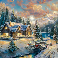 Схема вышивки «High Country Christmas.»