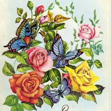 Схема вышивки «kvety»
