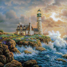 Схема вышивки «Lighthouse after the Storm.»