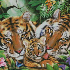 Схема вышивки «Тигры»
