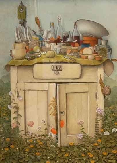 ЯЦЕК ЙЕРКА.КУХОННЫЙ СТОЛ - интерьер - оригинал