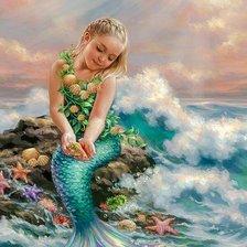 Схема вышивки «Mermaid Princess.»