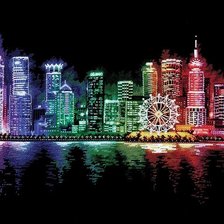 Схема вышивки «Город»