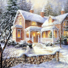 Схема вышивки «Дом»