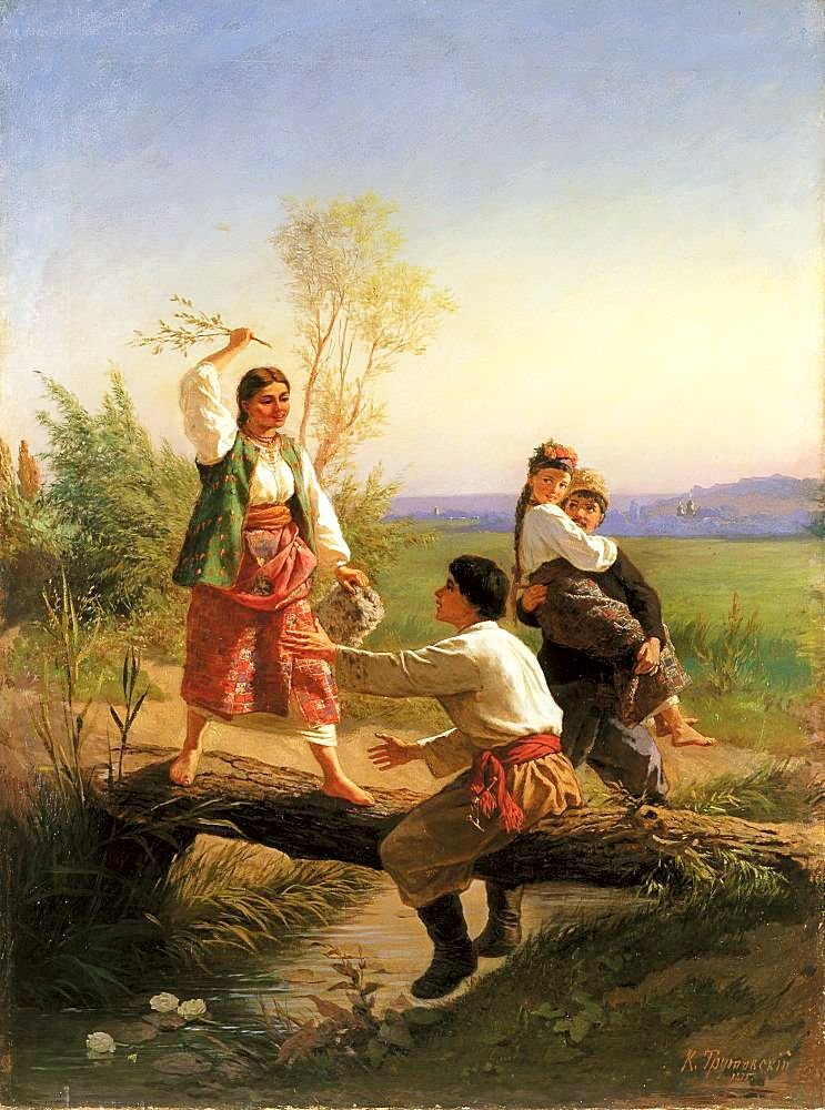 К.Трутовский "Через кладку" - оригинал