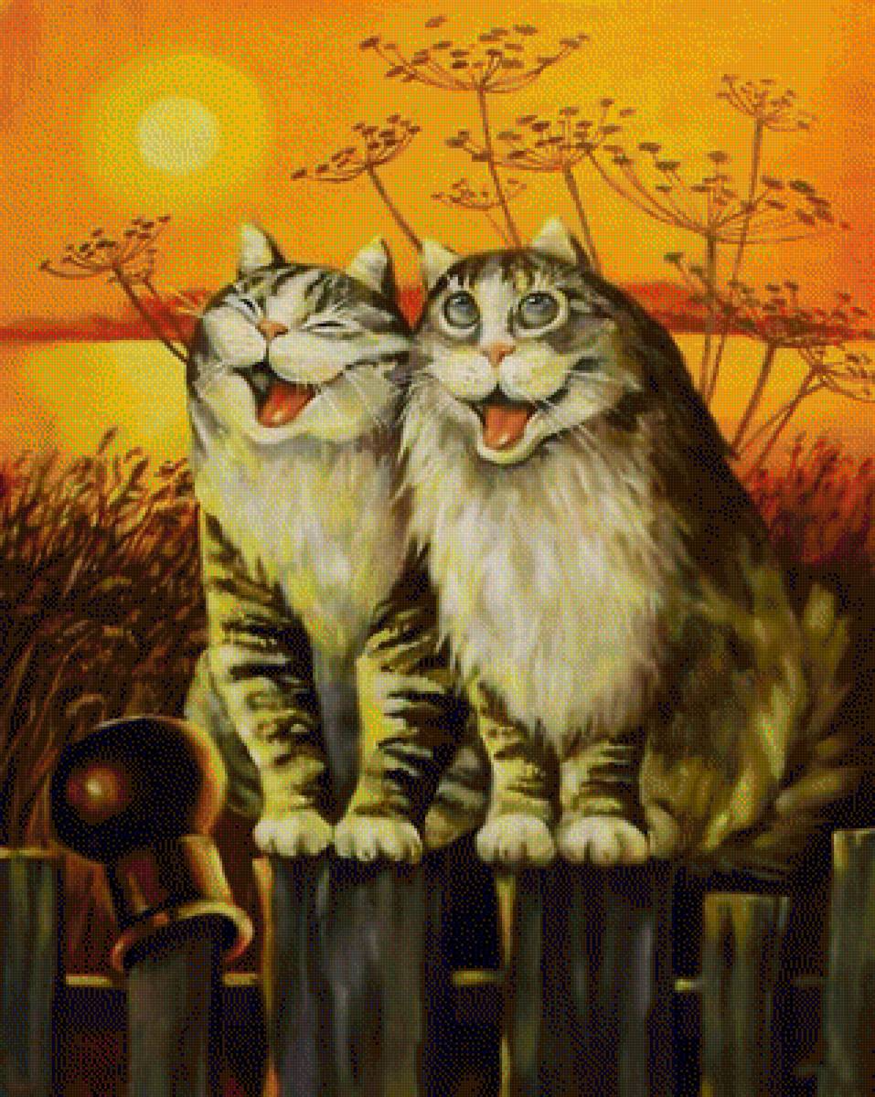 Коты. - коты, живопись. - предпросмотр
