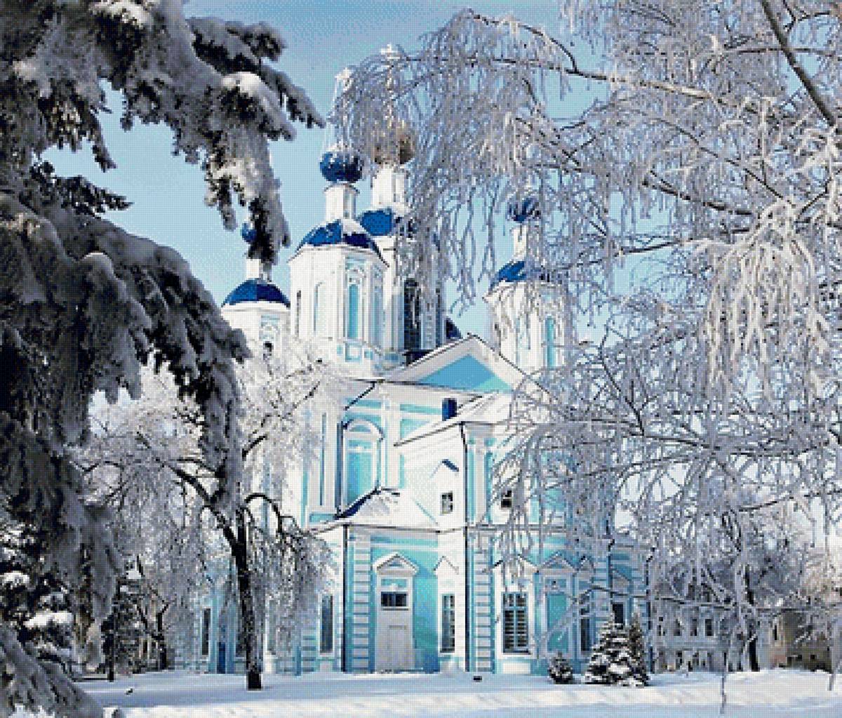 храм зимой - храм, зима, фото, пейзаж - предпросмотр