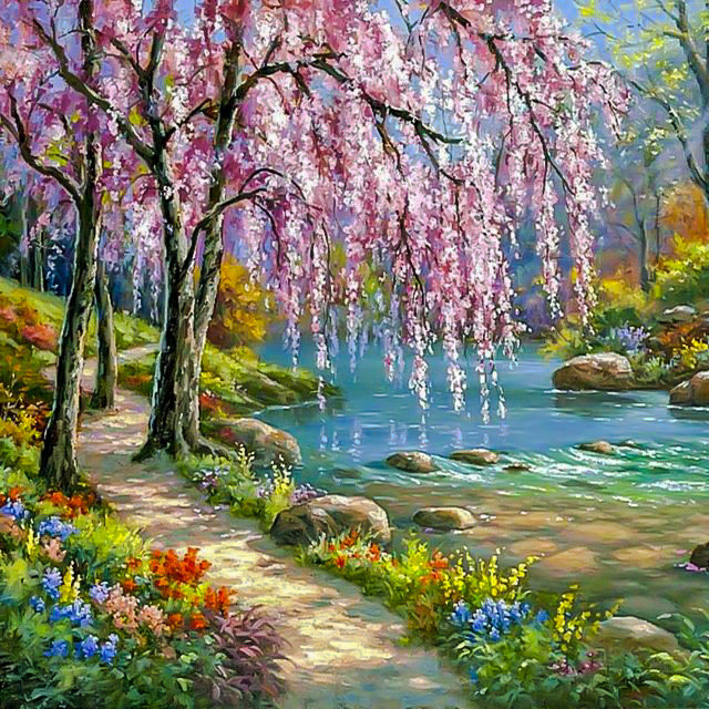 Spring Drip. - landscapes.flowers and gardens. - оригинал