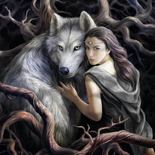 dama y lobo