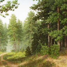 Схема вышивки «ЛЕС»