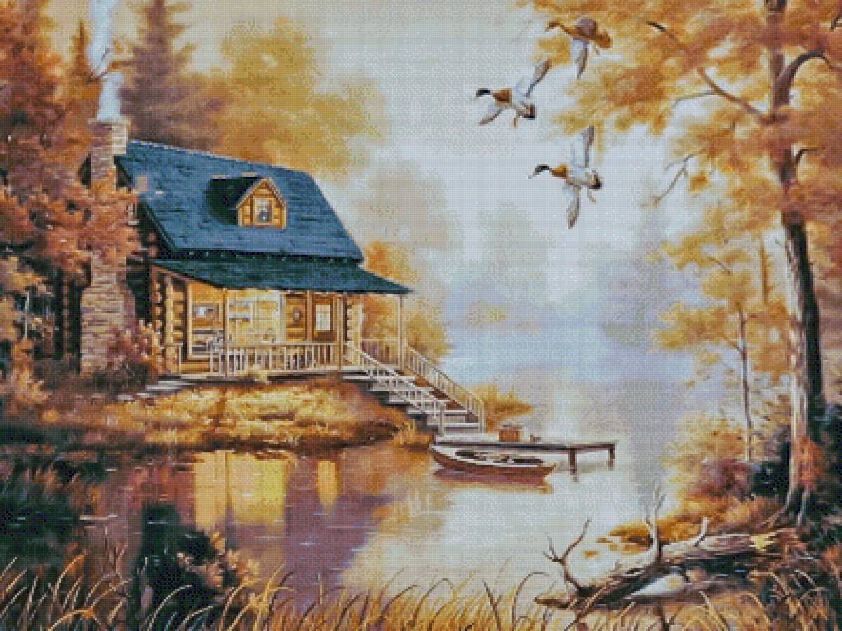 The Ranger's Cabin. - scenary-birds. - предпросмотр