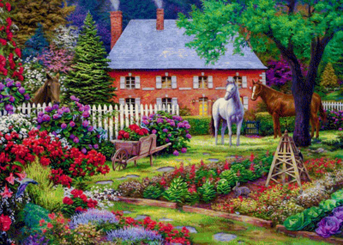 The Sweet Garden. - chuck pinson painter.scenarys.flowers and gardens.animals. - предпросмотр