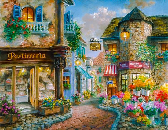Town Shop. Pasticceria. - nicky boheme.scenarys.flowers and gardens - оригинал