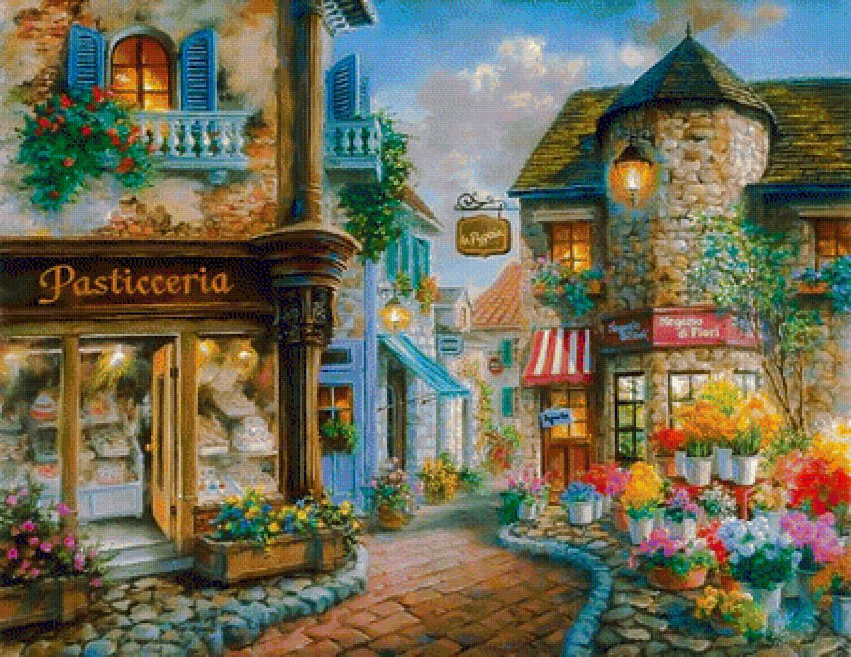 Town Shop. Pasticceria. - nicky boheme.scenarys.flowers and gardens - предпросмотр
