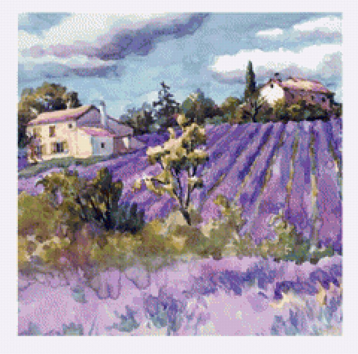 ЛАВАНДА - акварель, лаванда - предпросмотр