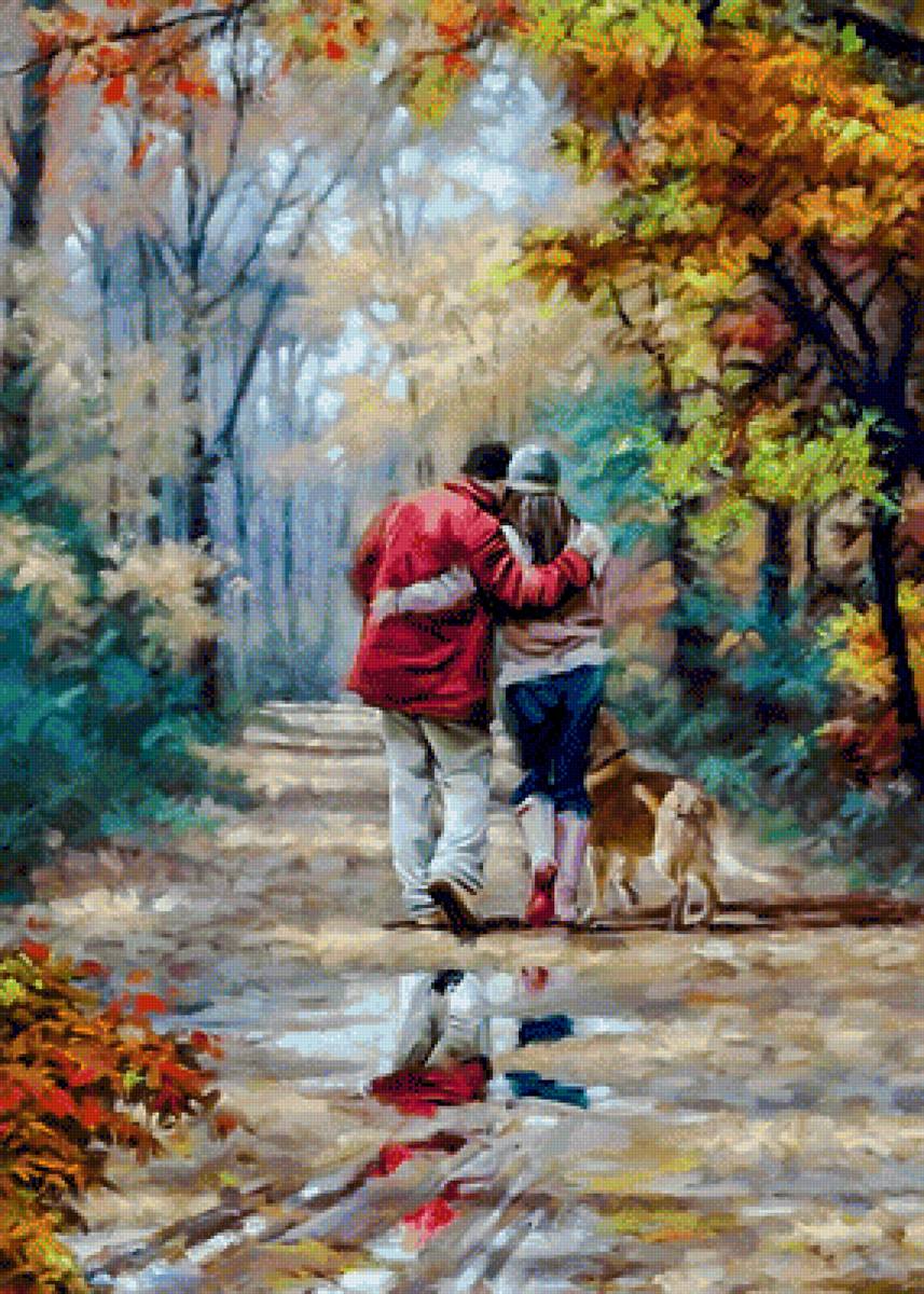 Walking Forest. - richard macneil art.scenarys.people.animals. - предпросмотр