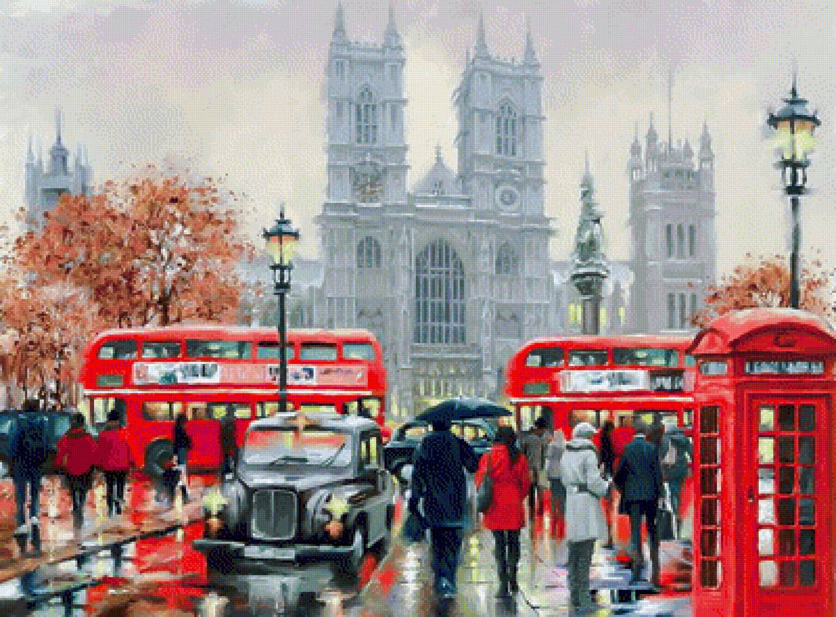 Westminster. - richard macneil art.cityscape.people. - предпросмотр