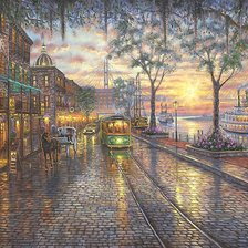 Схема вышивки «Трамвайчик»