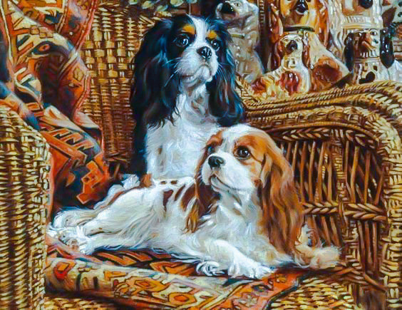 Wicker knights. - thomas rivers lovelace paintings.animals. - оригинал