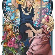 Схема вышивки «Качели»