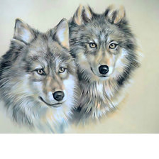 Оригинал схемы вышивки «Два волка.» (№1979716)