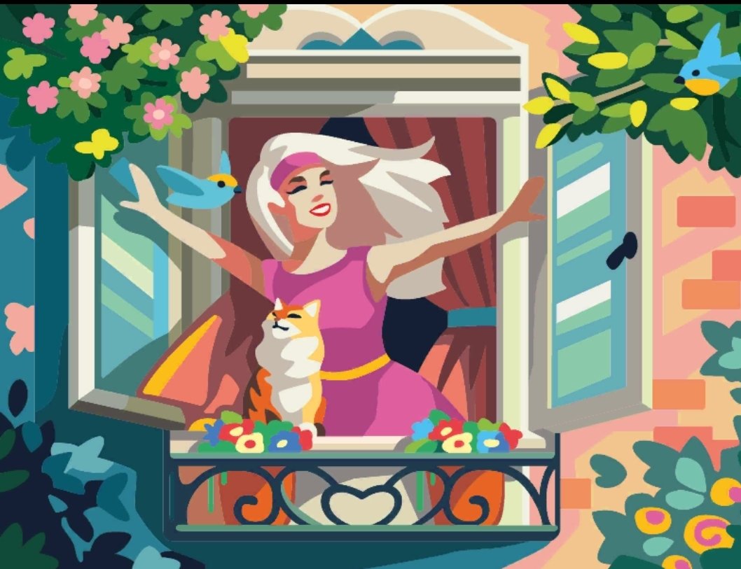 Утро - солнце, ветер, утро, кошка, спорт, девушка - оригинал