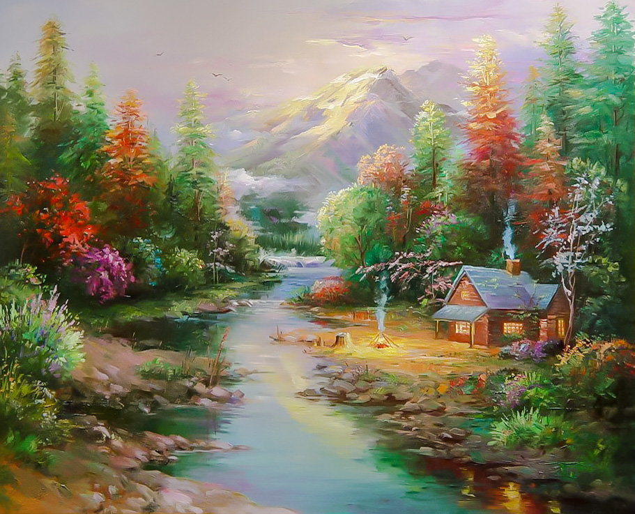 Beautiful Landscape. - landscapes.scenarys.birds. - оригинал