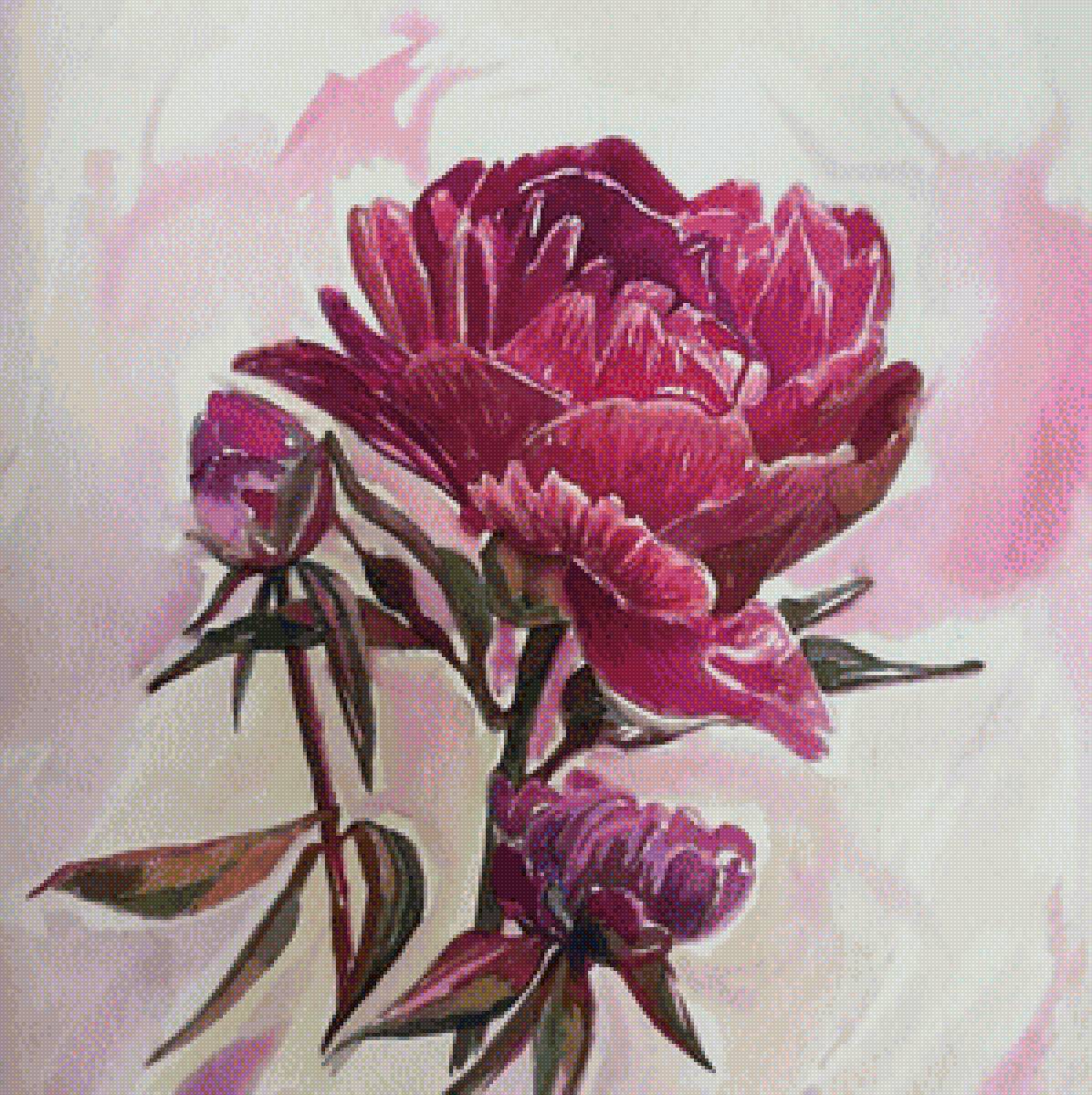 ПИОНЫ - цветы, акварель, пионы - предпросмотр