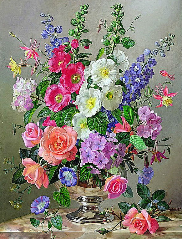 Букет в вазе - цветы, цветы в вазе - оригинал