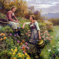 Схема вышивки «Gossips.»