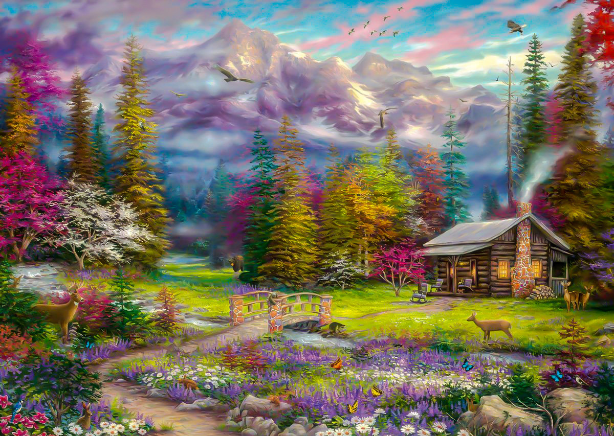 Inspiration of Spring. - chuck pinson painter.landscape.animals.birds. - оригинал