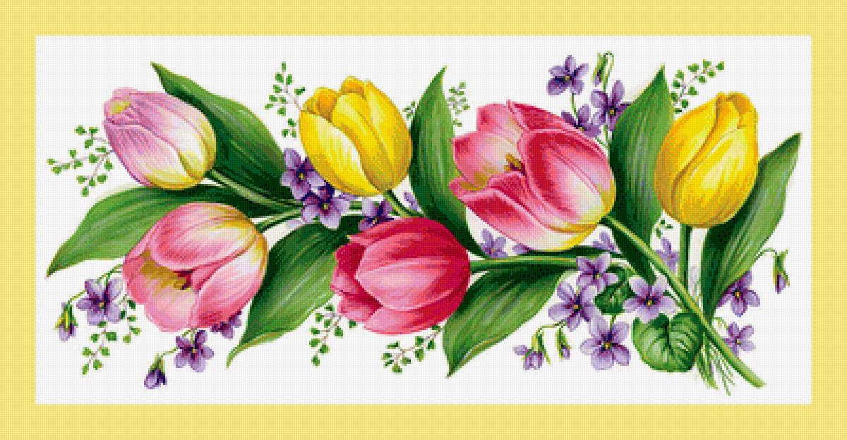 Серия "Тюльпаны". Панелька - тюльпаны, цветы, флора - предпросмотр