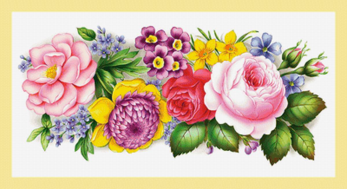 Серия "Розы". Панелька - флора, цветы, розы - предпросмотр