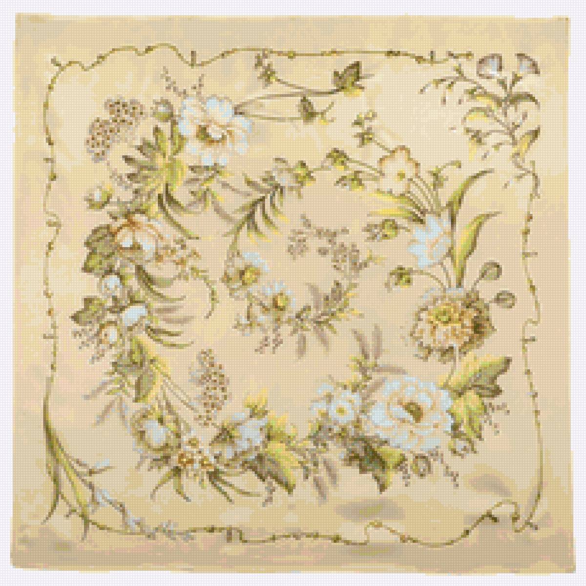 цветы - цветы, узор - предпросмотр