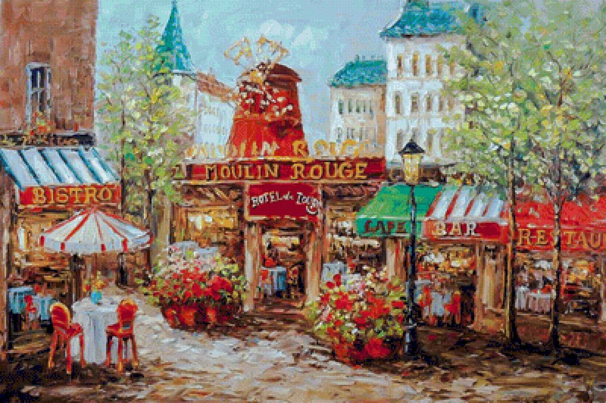 Moulin Rouge Cafe Bar. - j. burnett paintings.scenarys.flowers and gardens. - предпросмотр