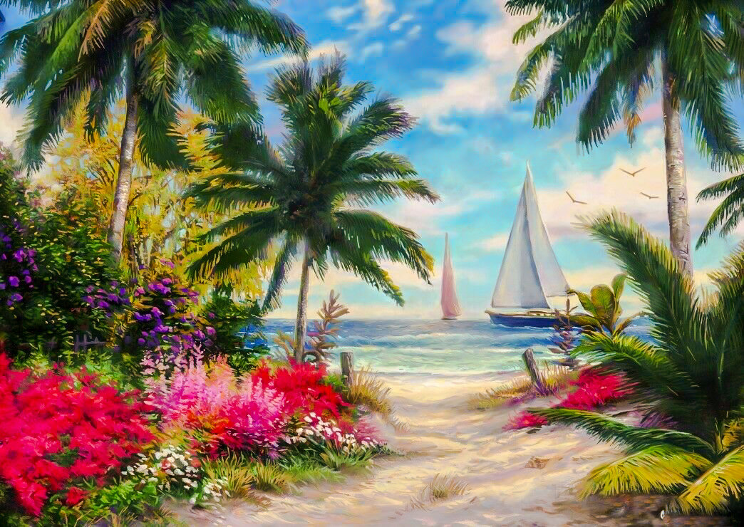 Sea Breeze Trail. - chuck pinson painter.seascapes.flowers and gardens. - оригинал