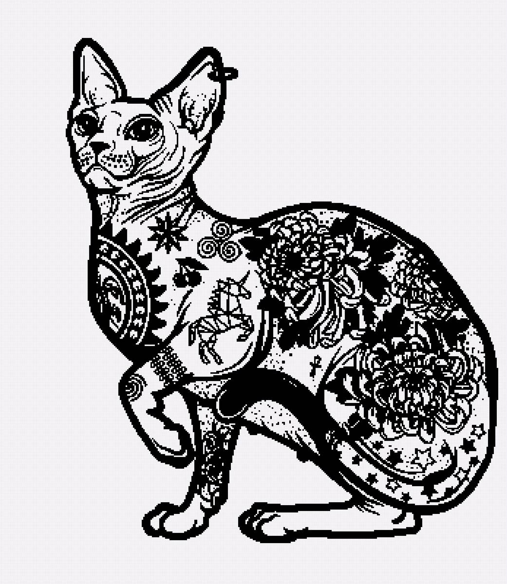 gatto tatoo - cat tattoo - предпросмотр