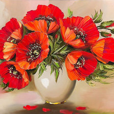 Схема вышивки «Маки.»