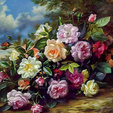 Оригинал схемы вышивки «Bouquet of Roses.» (№1983108)