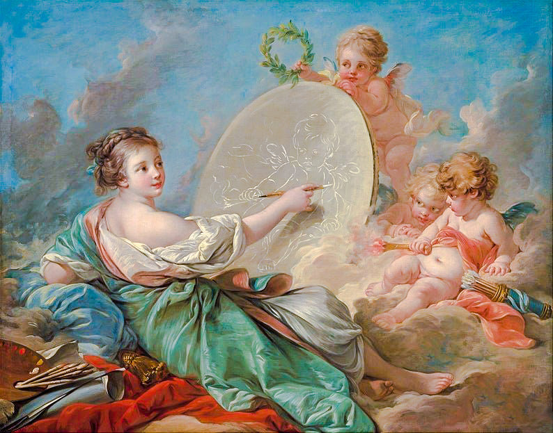 Allegory of Painting. - françois boucher paintings.mithological.people. - оригинал