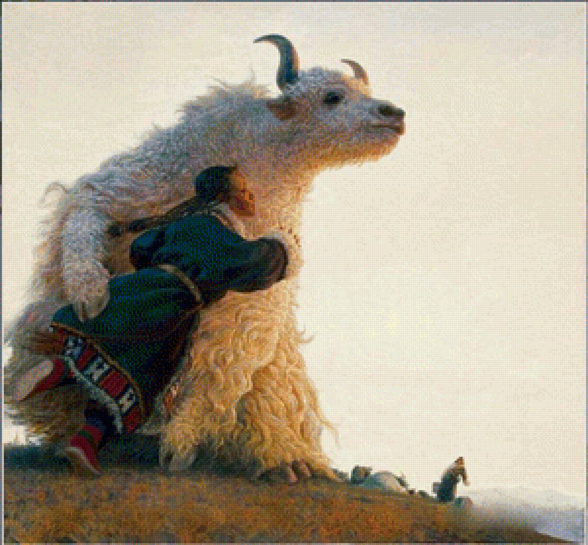 Ван Игуан, летающие девушки - китайская современная живопись, ван игуан, летающие девушки - предпросмотр