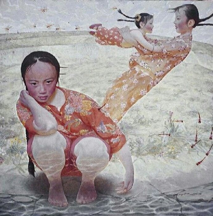 Wang Longjun, Девушки - девушки с ребенком - оригинал