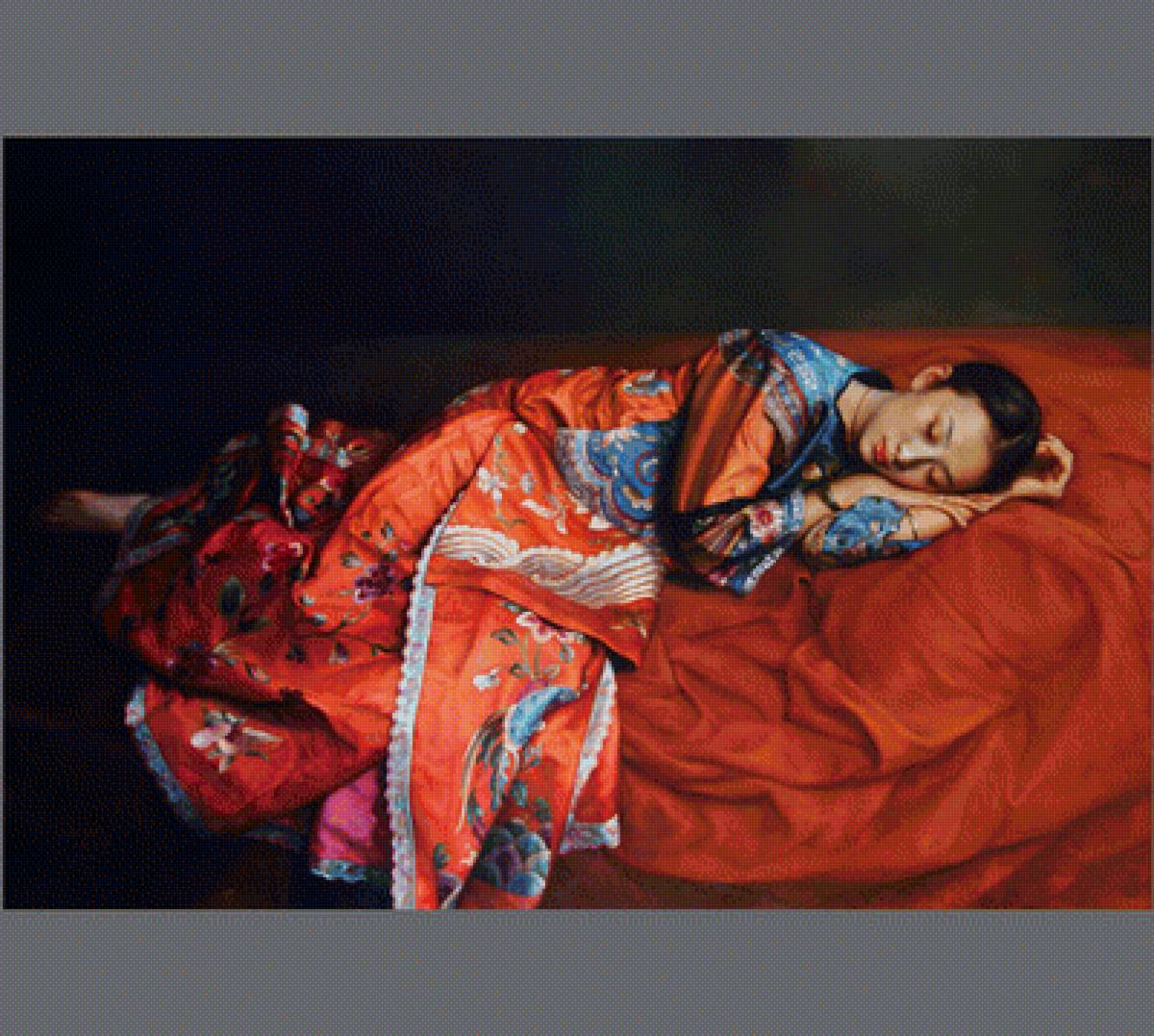 Zhao Kailin, японка на красном2 - японка на красном - предпросмотр