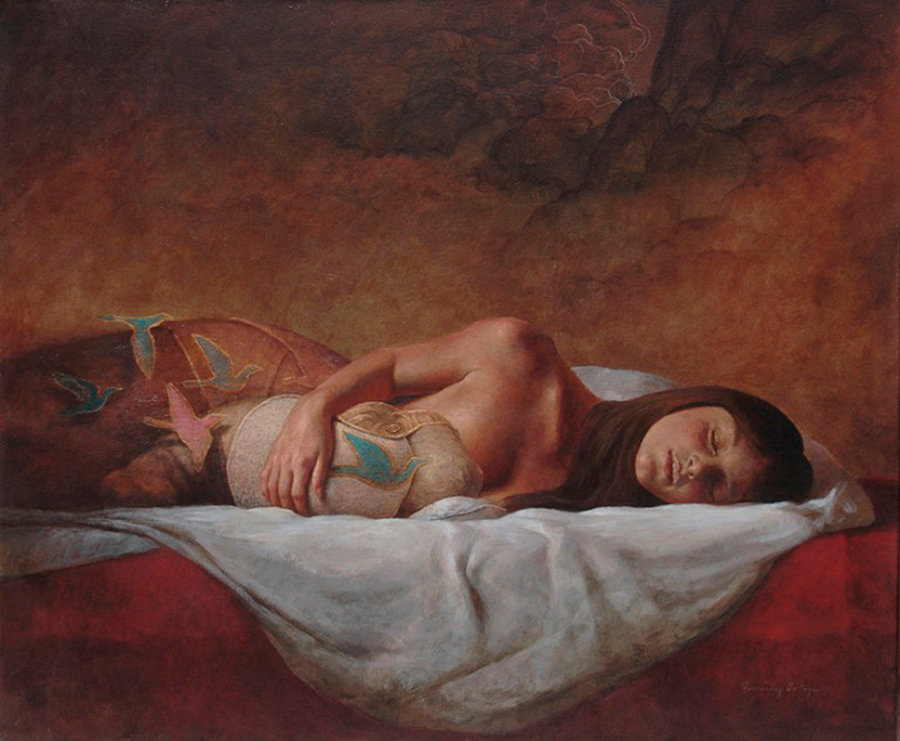 Рикардо Фернандес Ортега - спящая девушка - оригинал