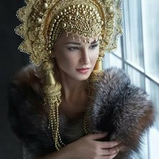 Схема вышивки «Русская красавица, снежная королева»